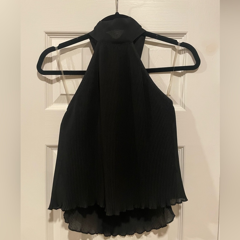 Leith Black Halter Top